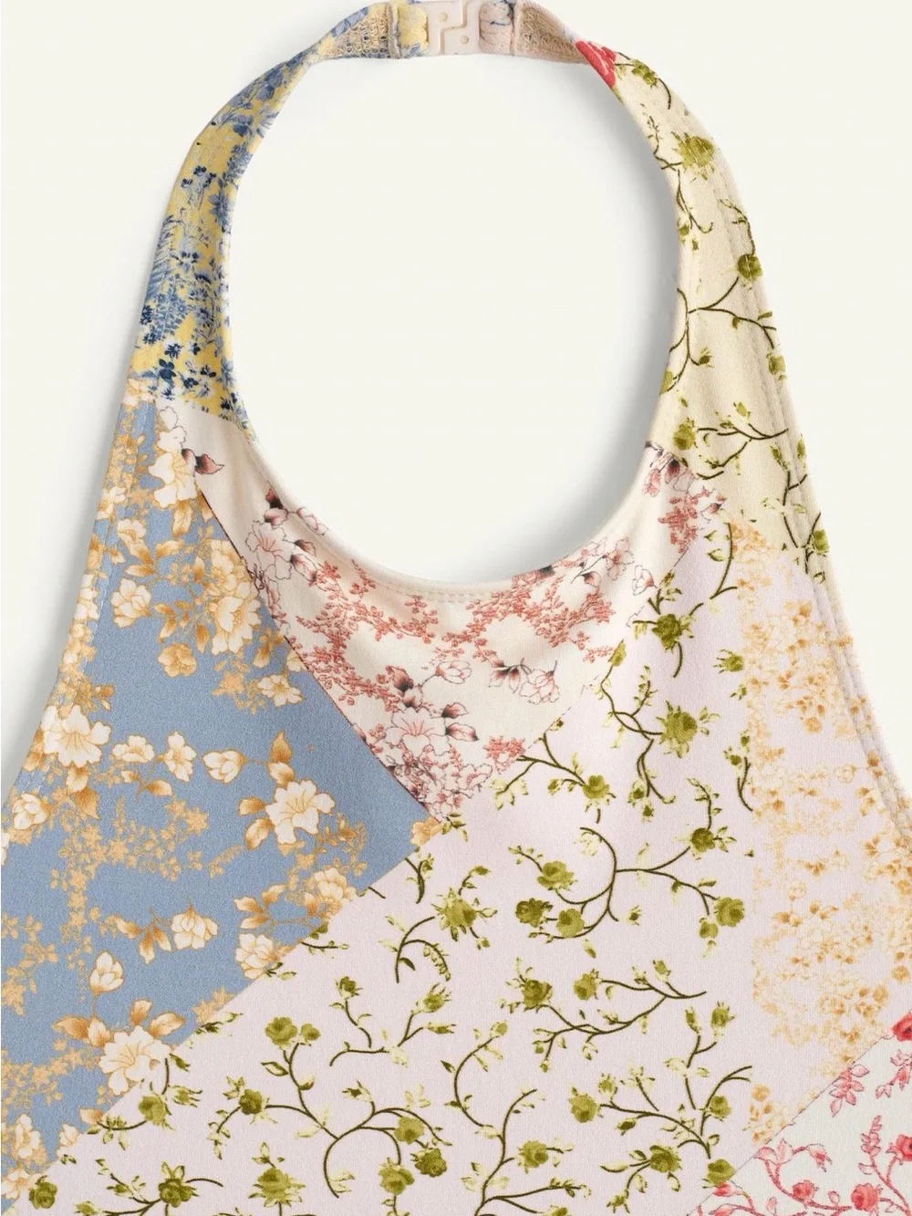 Zara LIMITED EDITION PATCHWORK HALTER SWIMSUIT